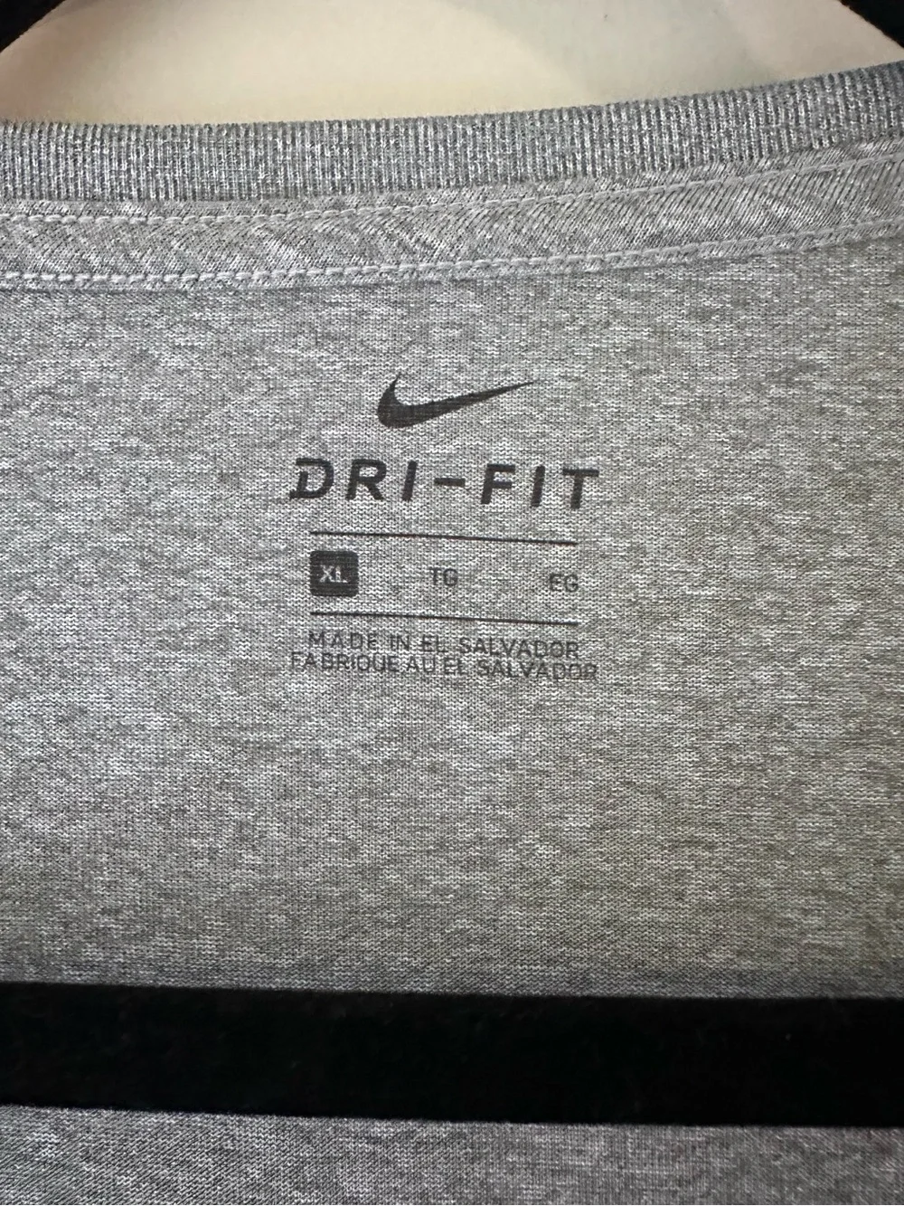 Nike Women's Light Gray Dri-Fit Tee